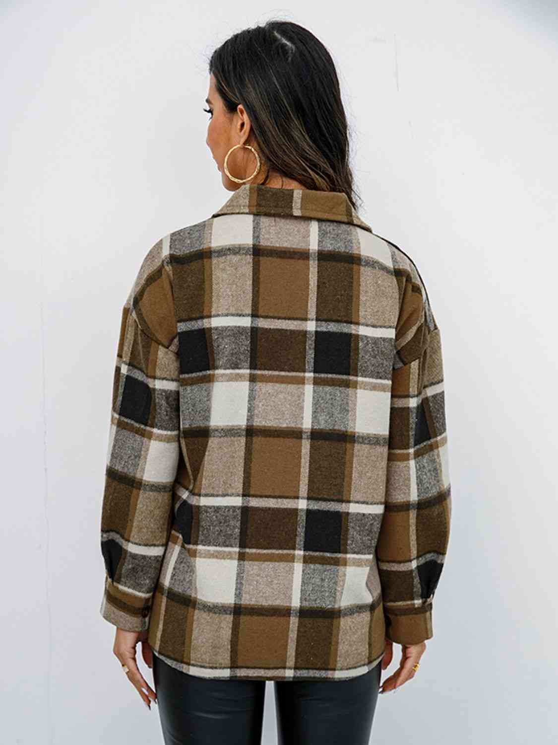 The Elle Plaid Button-Down Jacket