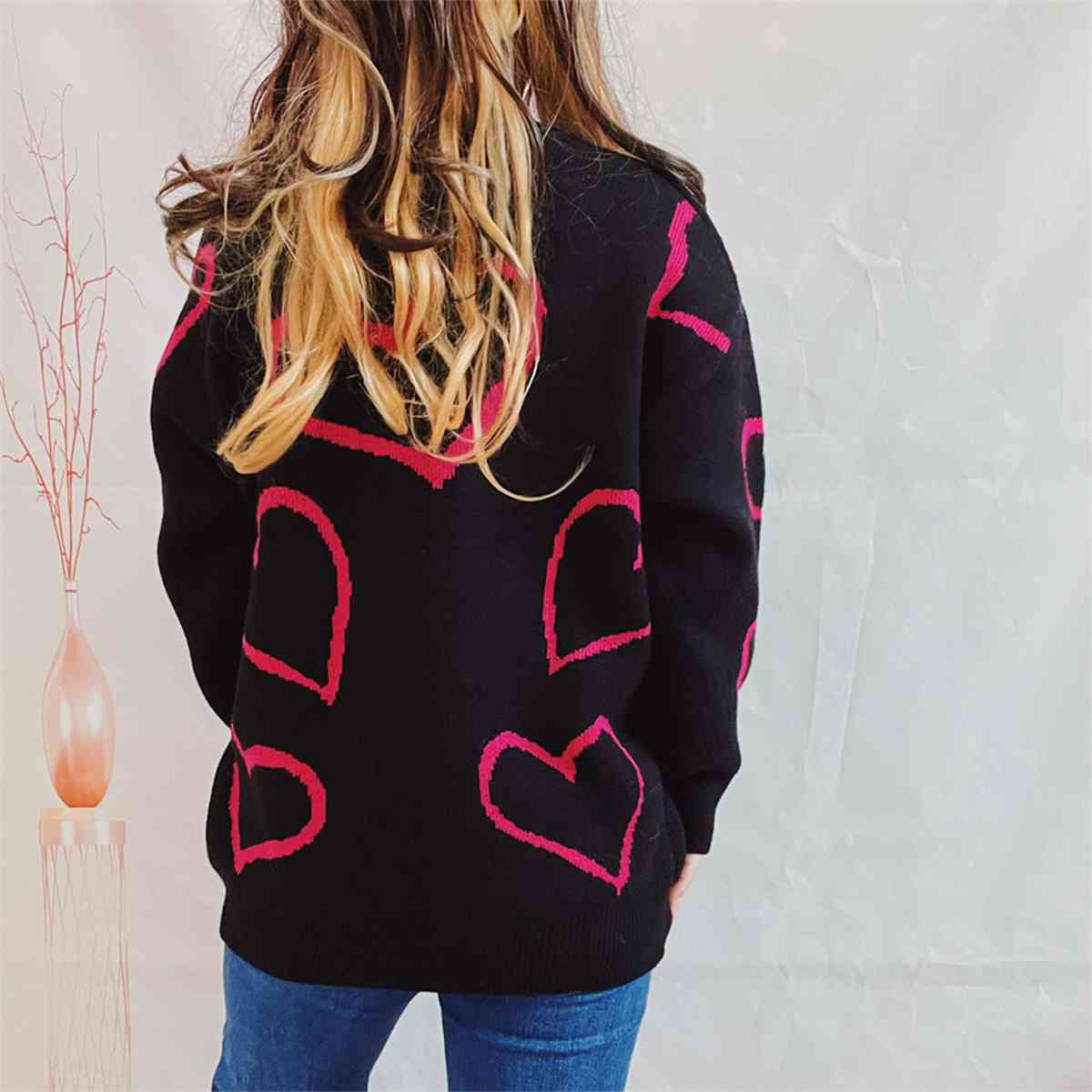 The Bella Heart Knit Sweater