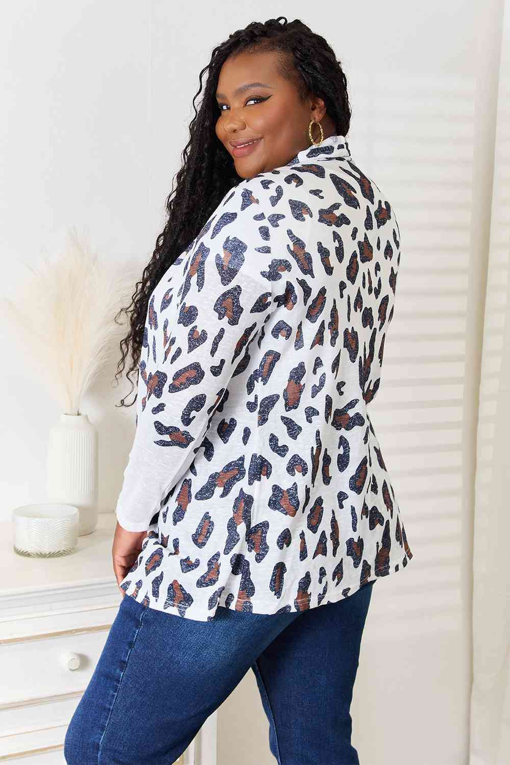 The Tiana Leopard Long Sleeve Cardigan