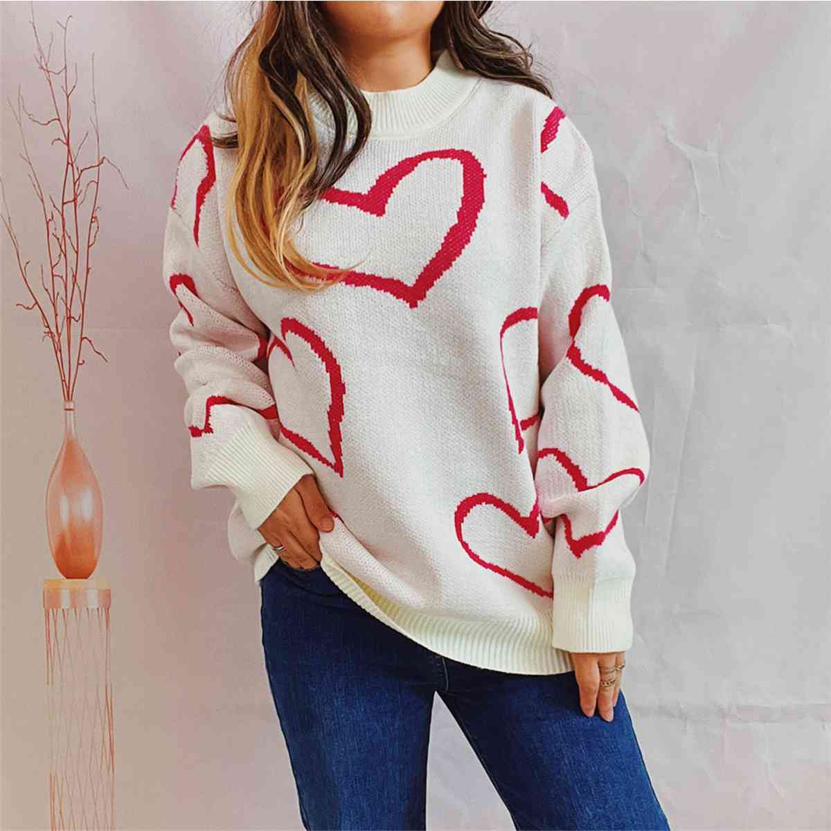 The Bella Heart Knit Sweater