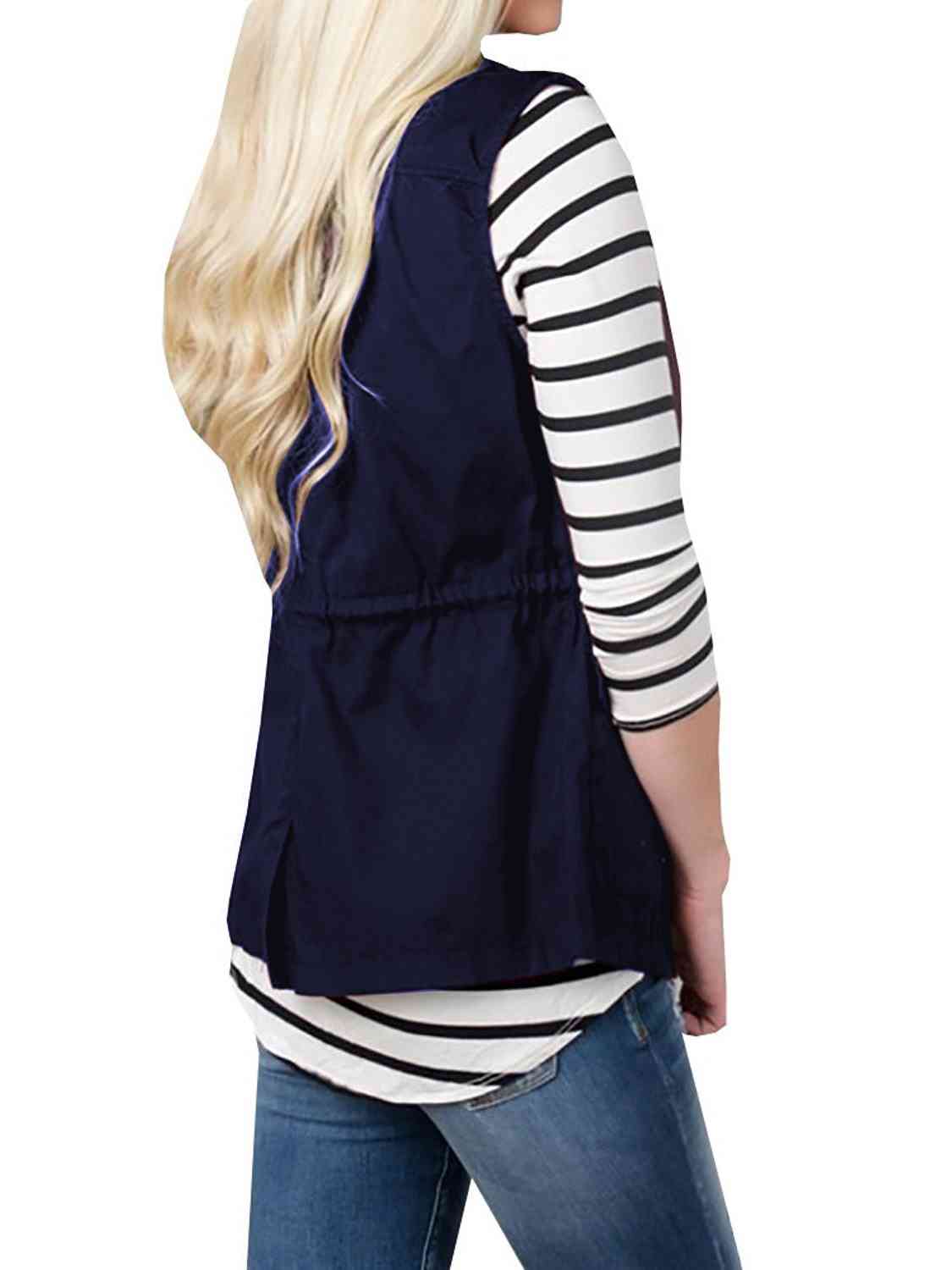 The Morgan Drawstring Vest with Pockets