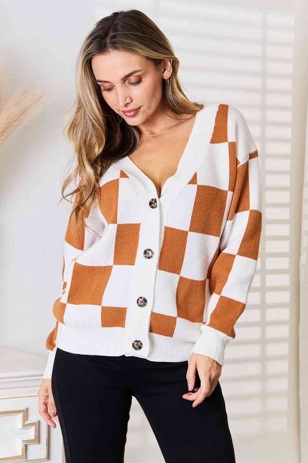 The Margie Checkered Cardigan