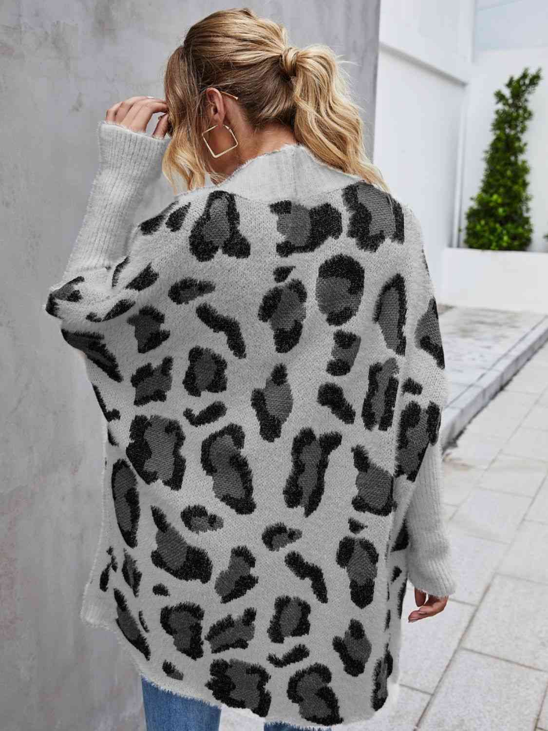 The Layla Leopard Print Fuzzy Cardigan