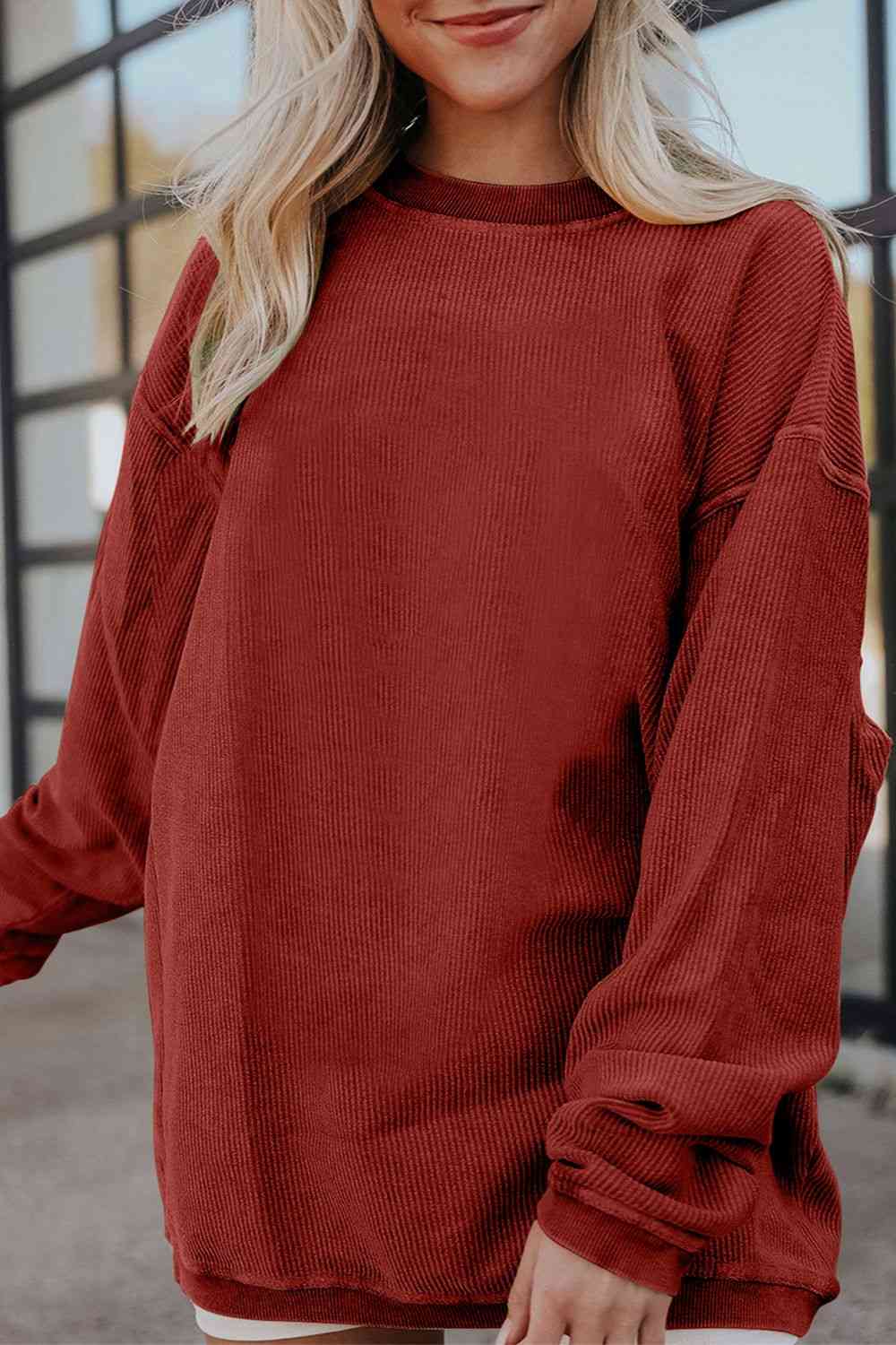 The Ruby Ribbed Oversized Sweatshirt