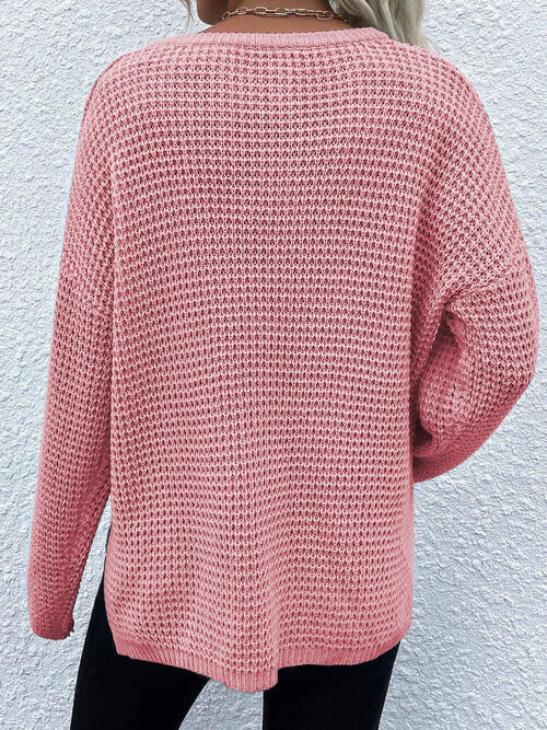 The Allison Waffle Knit Long Sleeve